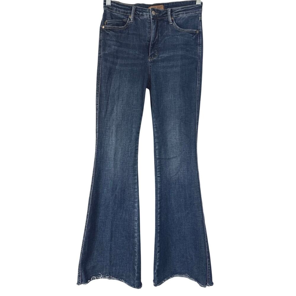 Judy Blue High Rise Tummy Control Flare Jeans Dark Wash 88882 Sz 11/30 EUC - Picture 2 of 11